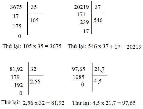 Ôn Tập Về Phép Nhân Phép Chia Lớp 5