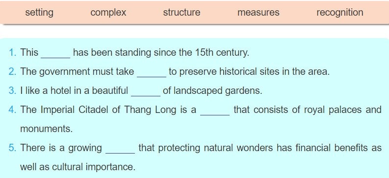 Tiếng Anh 9 Unit 5 A Closer Look 1